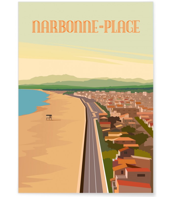 Affiche Narbonne plage