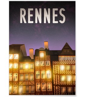 Affiche Rennes nuit