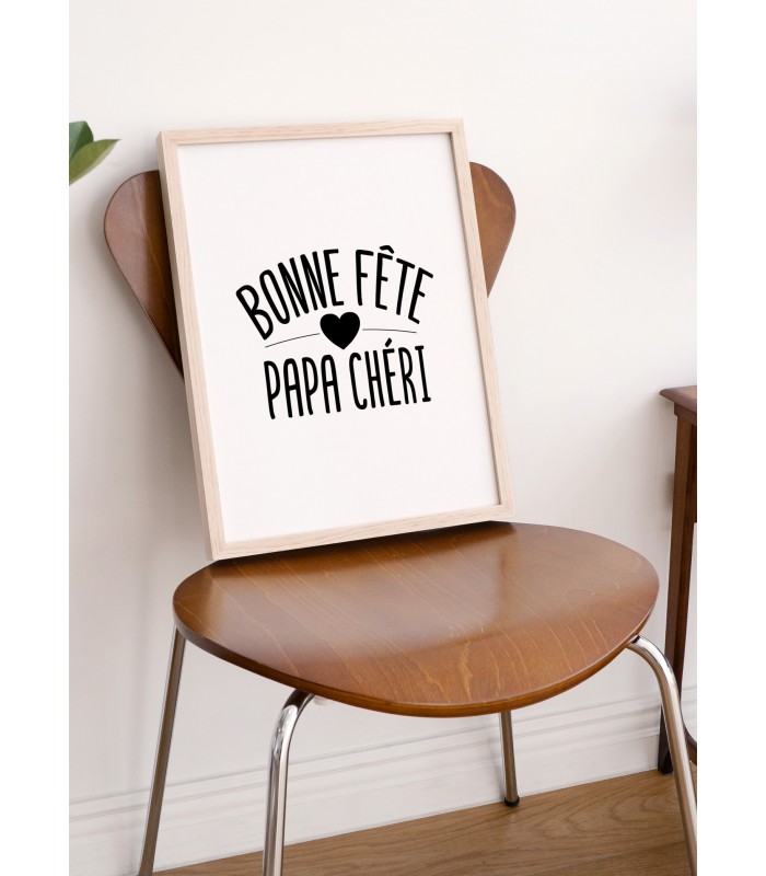 Affiche "Bonne Fête Papa Chéri"