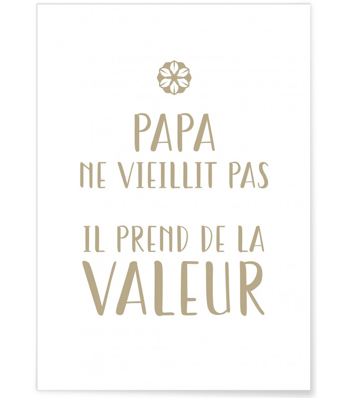 Affiche "Papa ne vieillit pas"