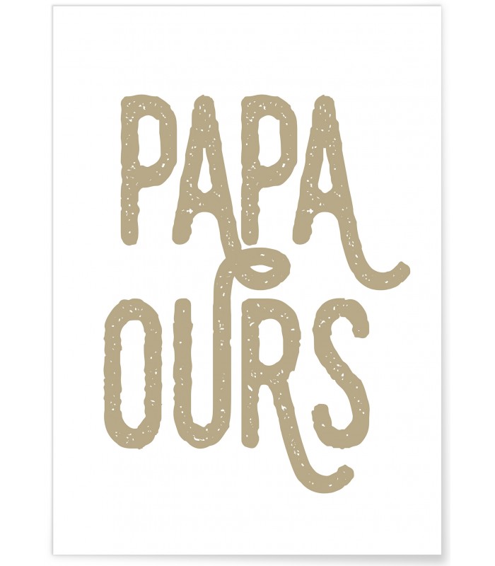 Affiche "Papa ours"