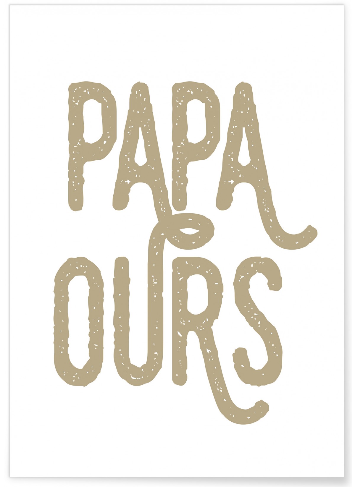 Affiche "Papa ours"