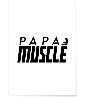 Affiche "Papa musclé"