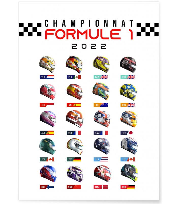 Affiche "Championnat Formule 1 2022"