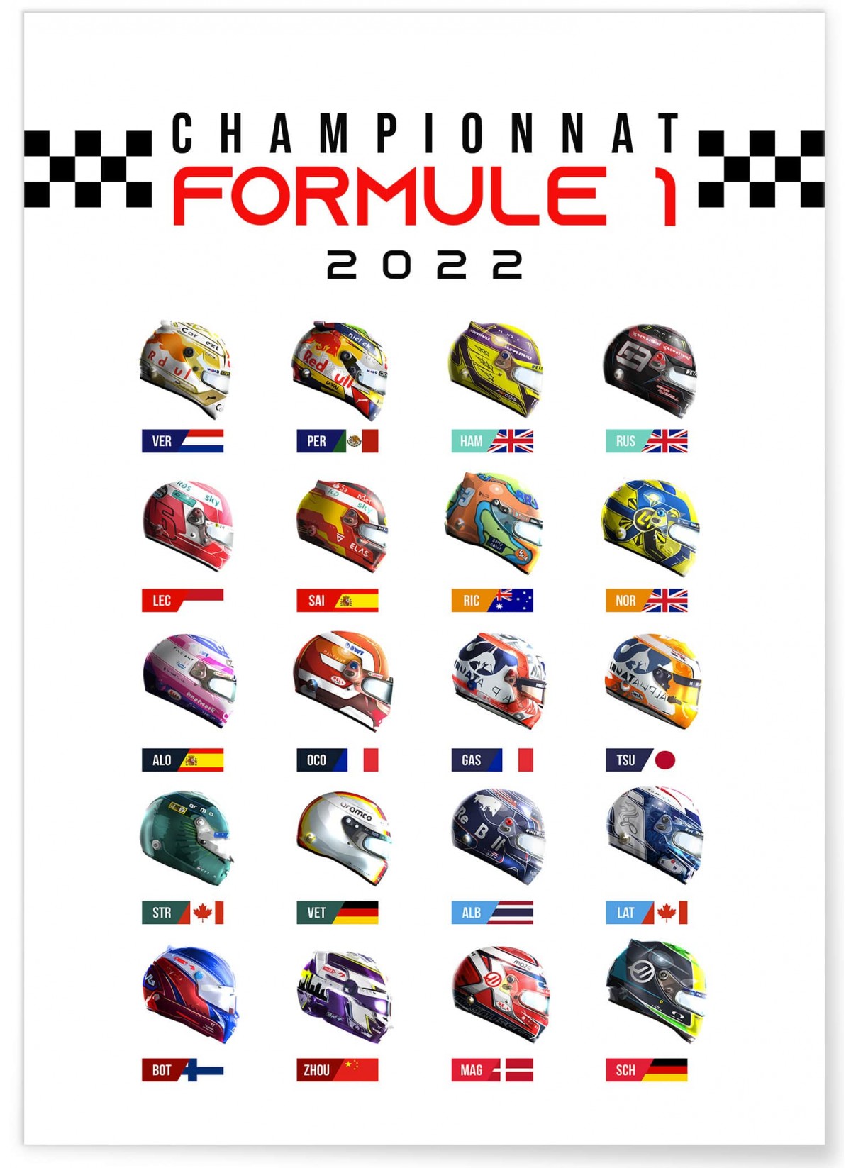 Affiche Championnat Formule 1 2022