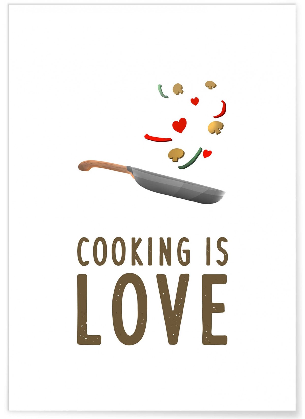 Affiche "Cooking is love"