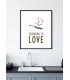 Affiche "Cooking is love"