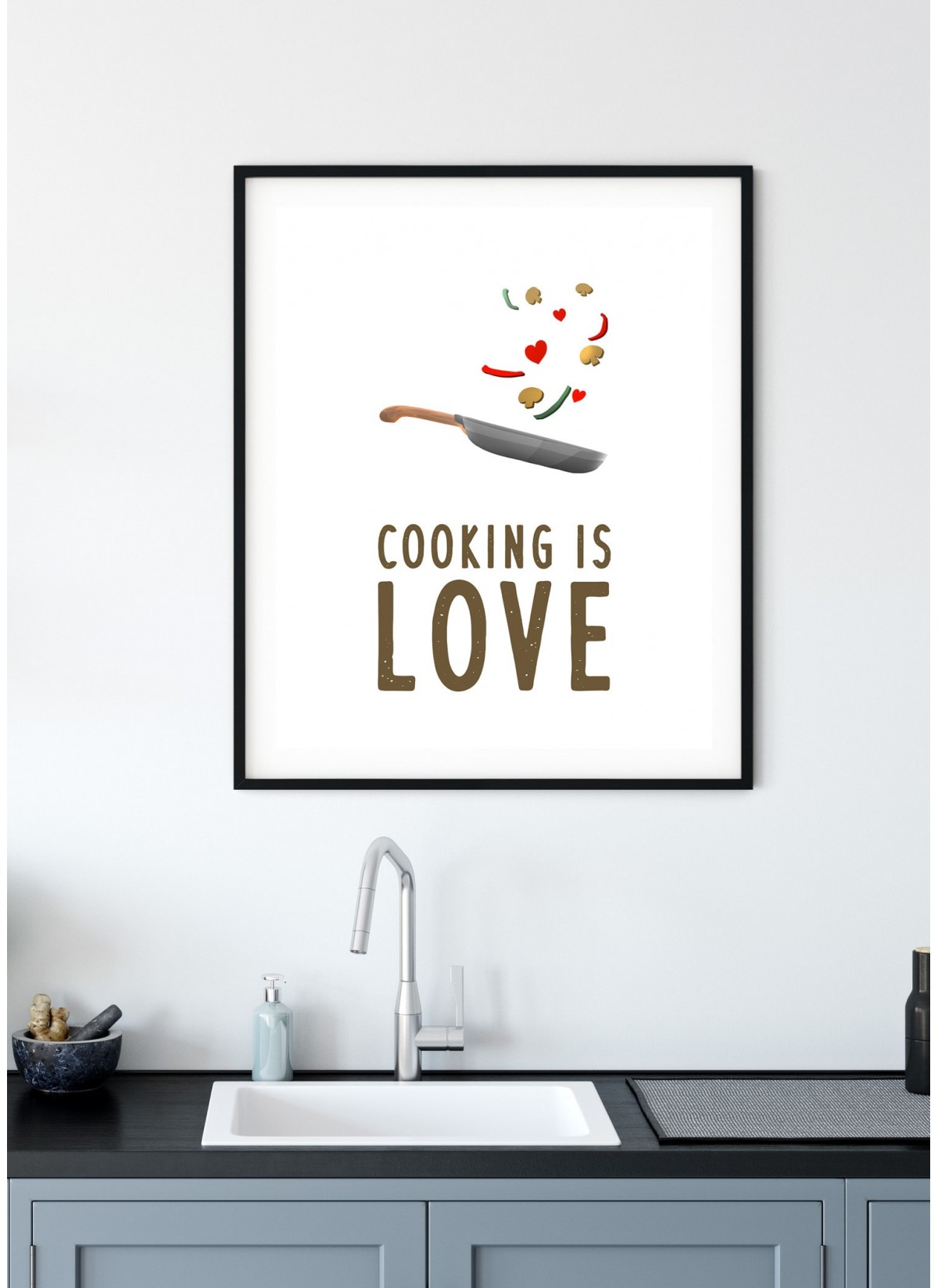 Affiche "Cooking is love"