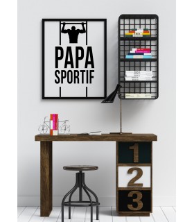 Affiche "Papa sportif"