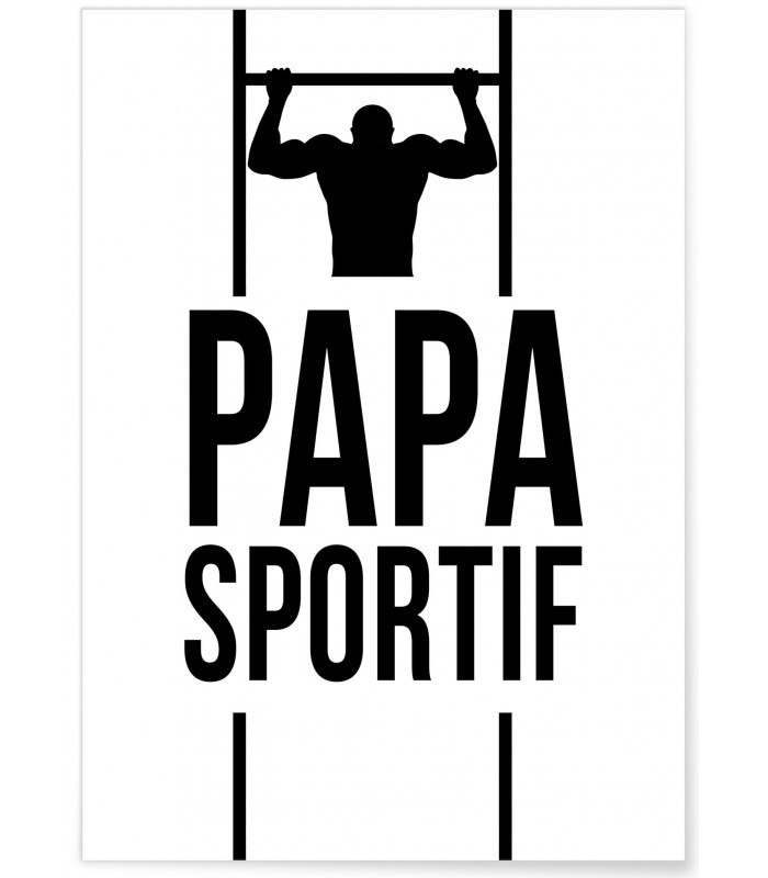 Affiche "Papa sportif"