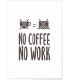 Affiche "No coffee no work"