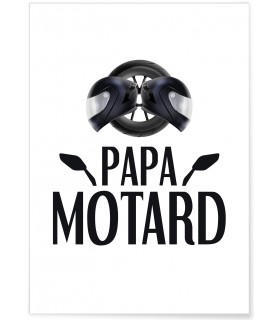 Affiche "Papa motard"