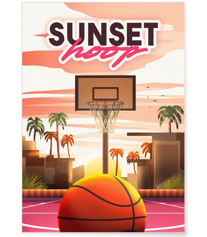 Affiche "Sunset hoop"