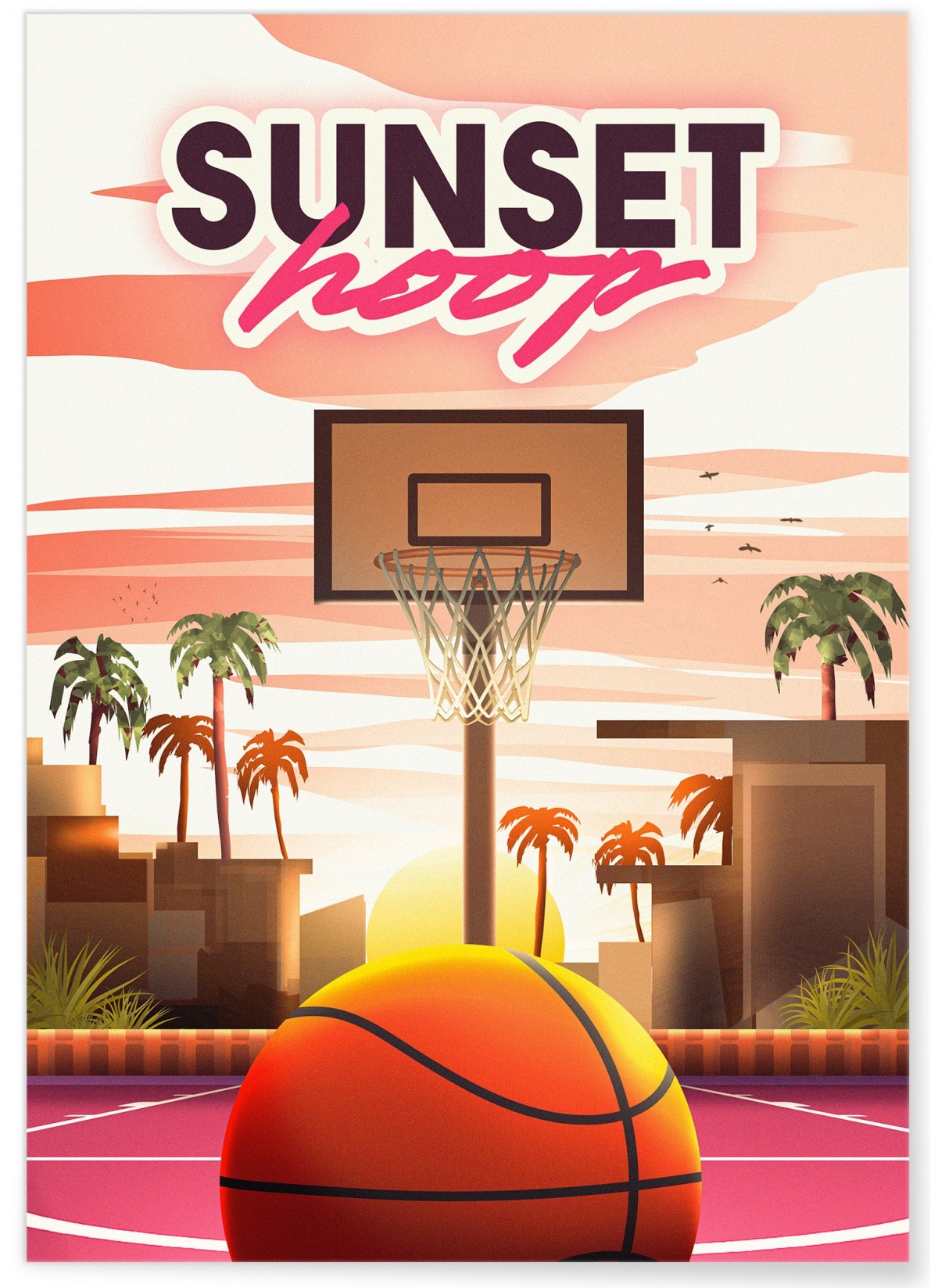 Affiche "Sunset hoop"