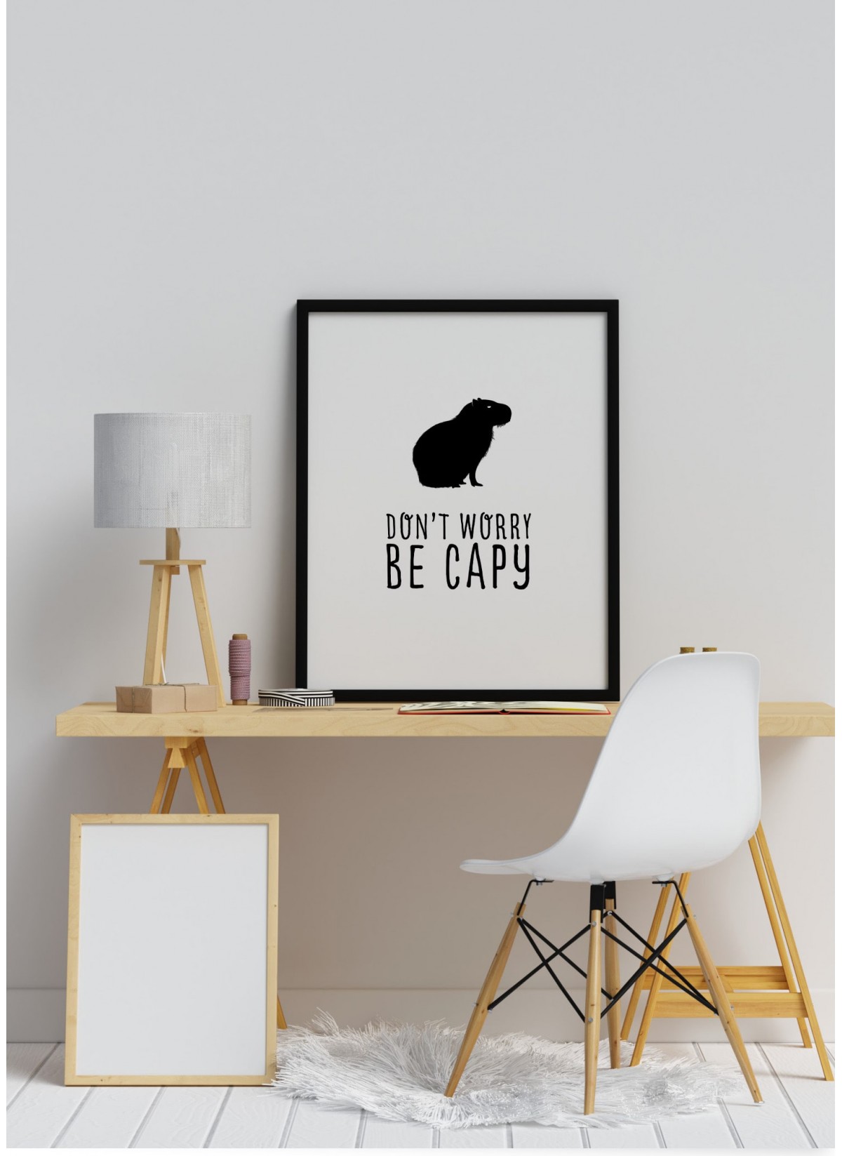 Affiche "Don't worry be capy"