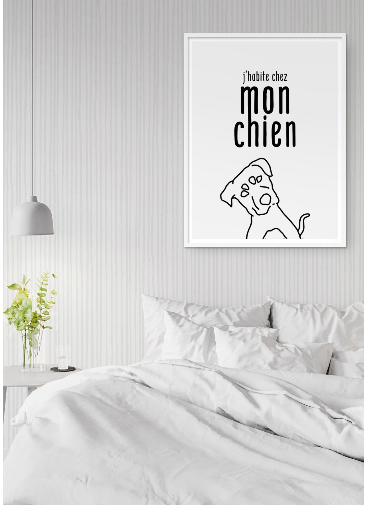 Affiche "J'habite chez mon chien"