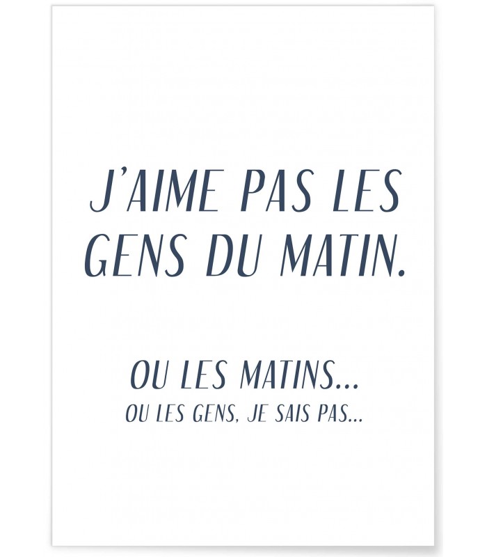 Affiche "Les gens du matin"