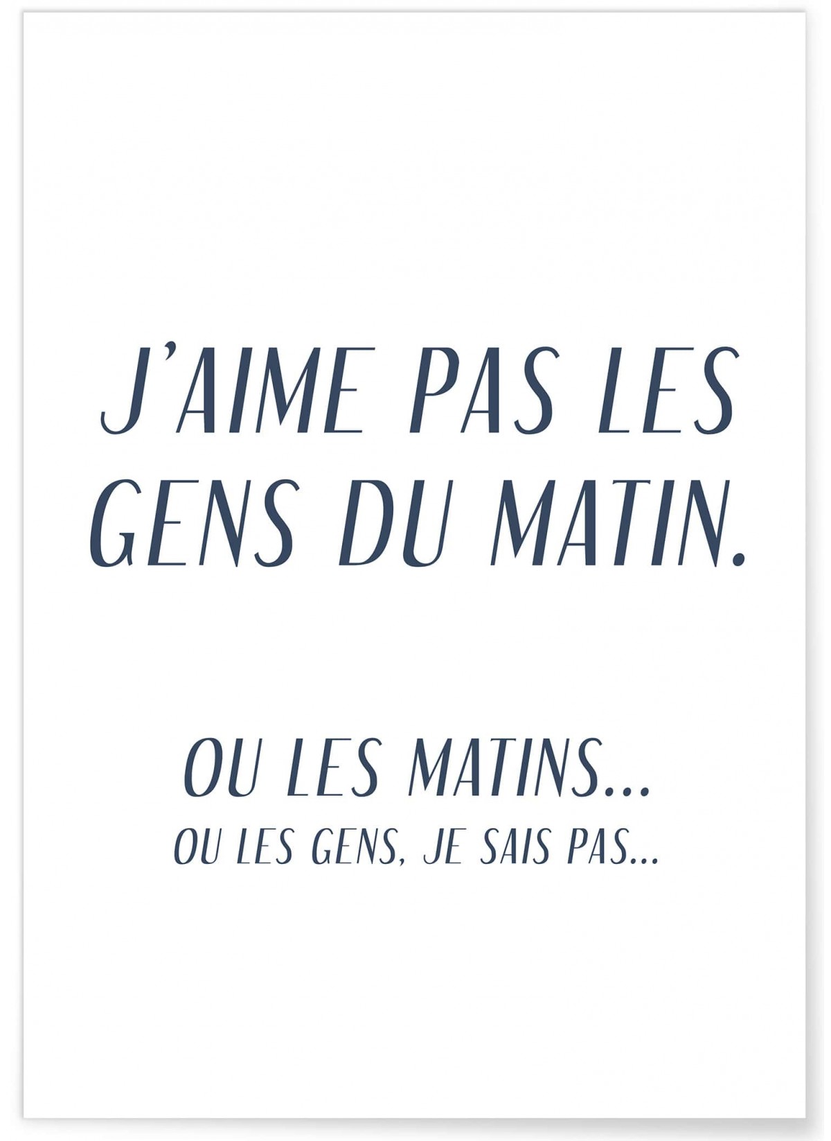 Affiche "Les gens du matin"