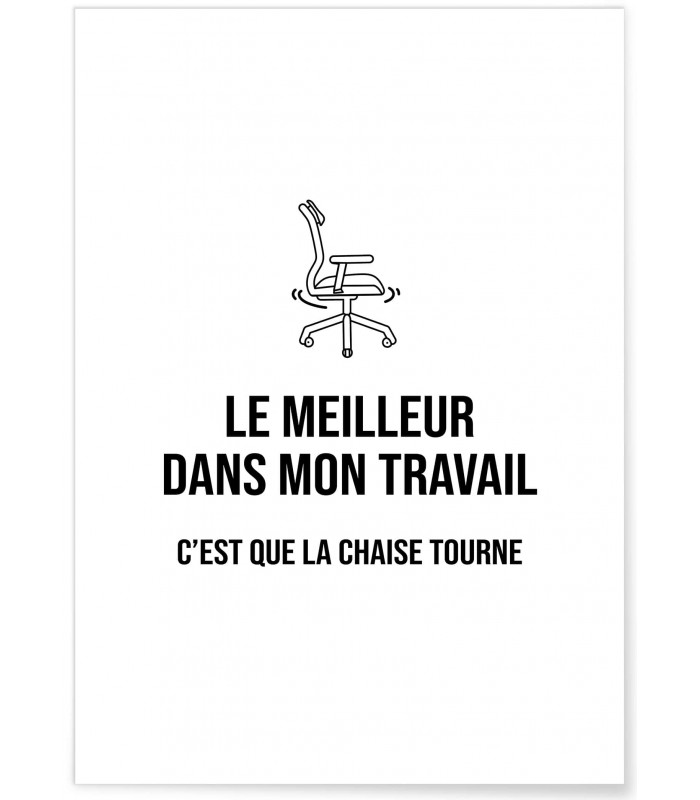 Affiche "Le meilleur dans mon travail"