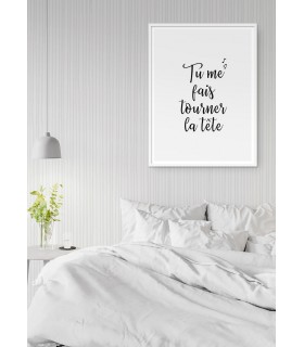 Affiche "Tu me fais tourner la tête"