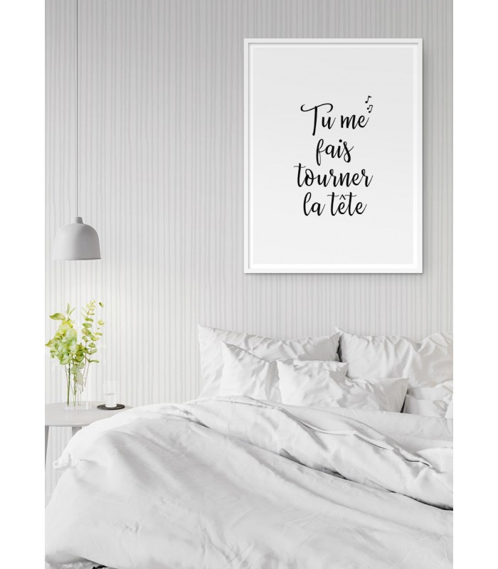 Affiche "Tu me fais tourner la tête"