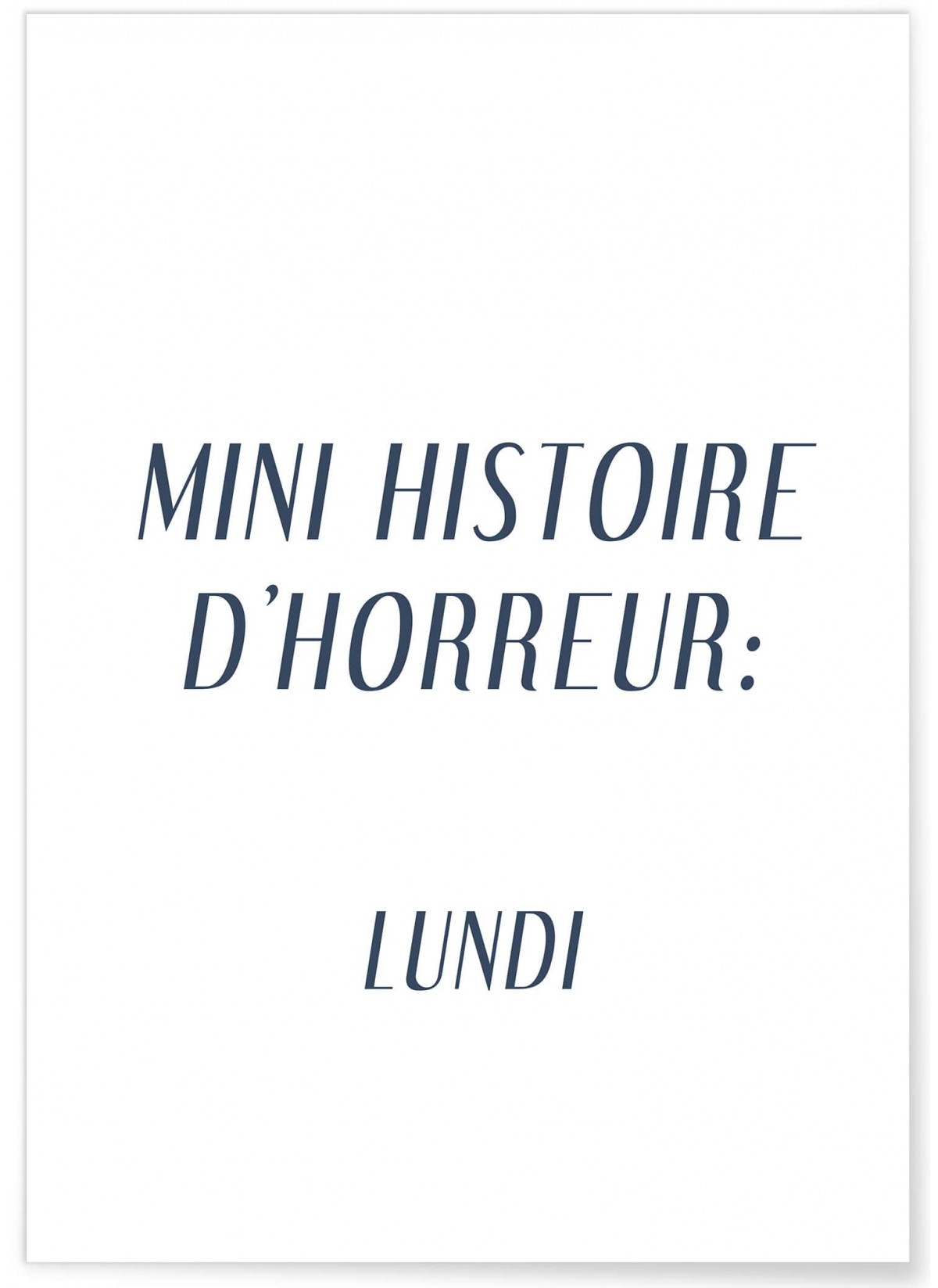 Affiche "Histoire d'horreur"