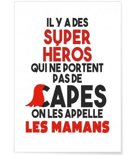 Affiche "Mamans Super Héros"