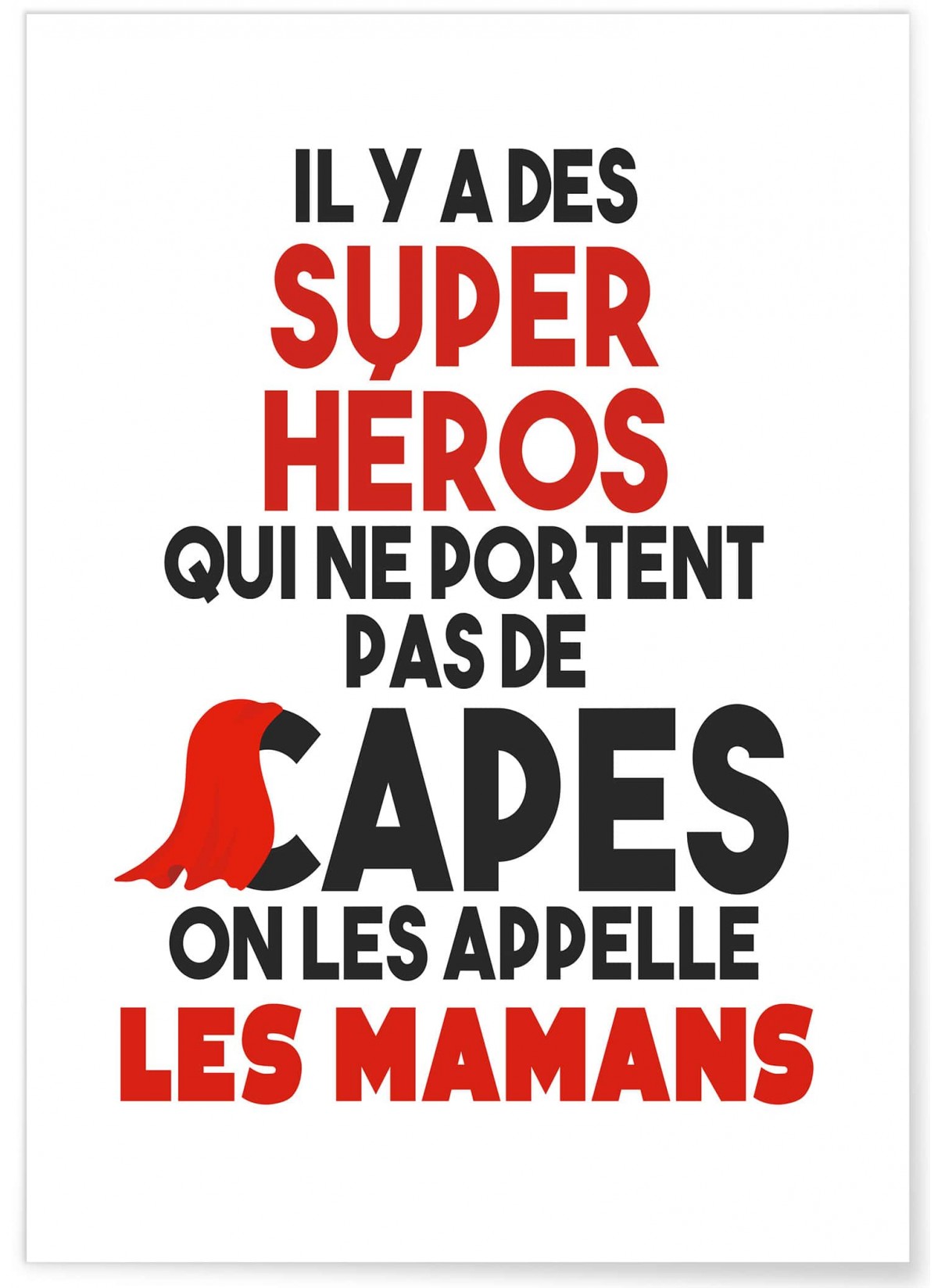 Affiche "Mamans Super Héros"