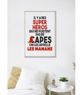 Affiche "Mamans Super Héros"