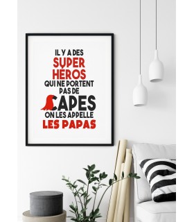 Affiche "Papas Super Héros"