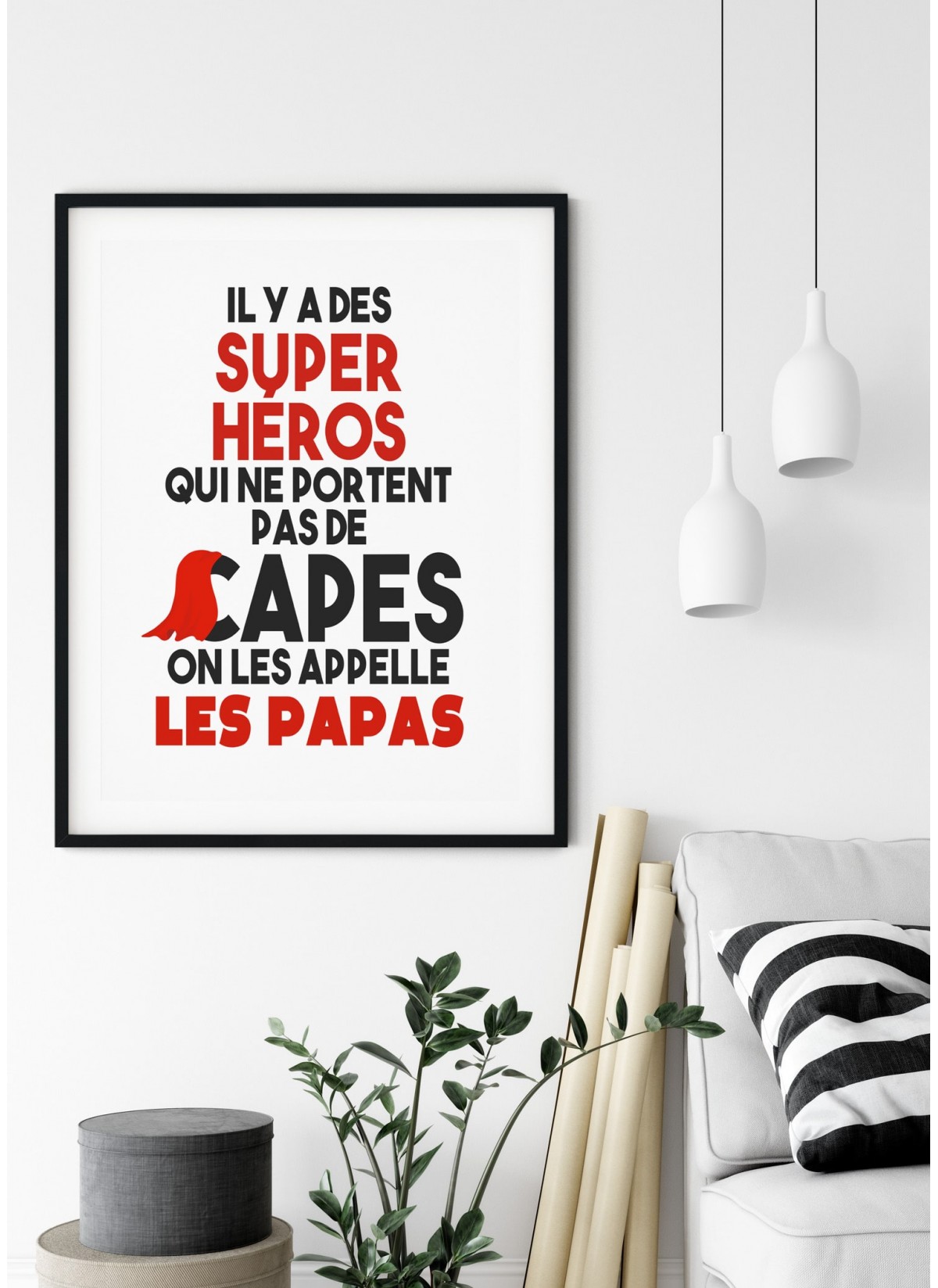 Affiche "Papas Super Héros"