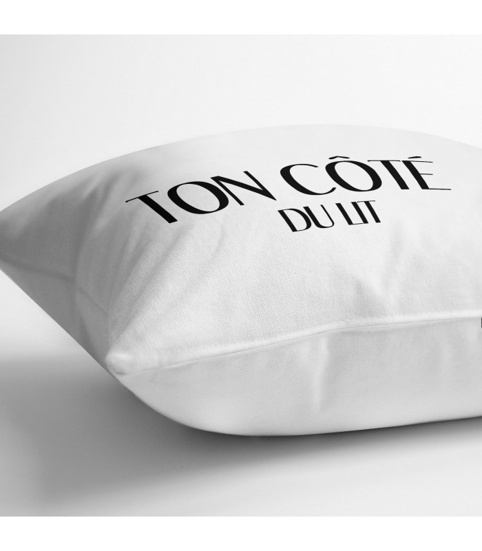 Coussin "Ton côté du lit"