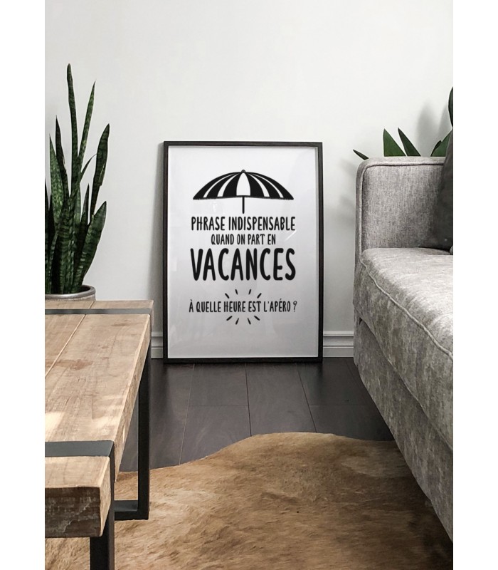 Affiche "Phrase Vacances"