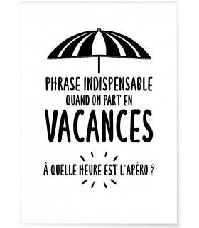 Affiche "Phrase Vacances"