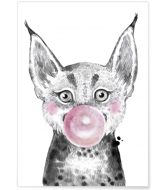 Affiche "Bulle de Lynx Rose"