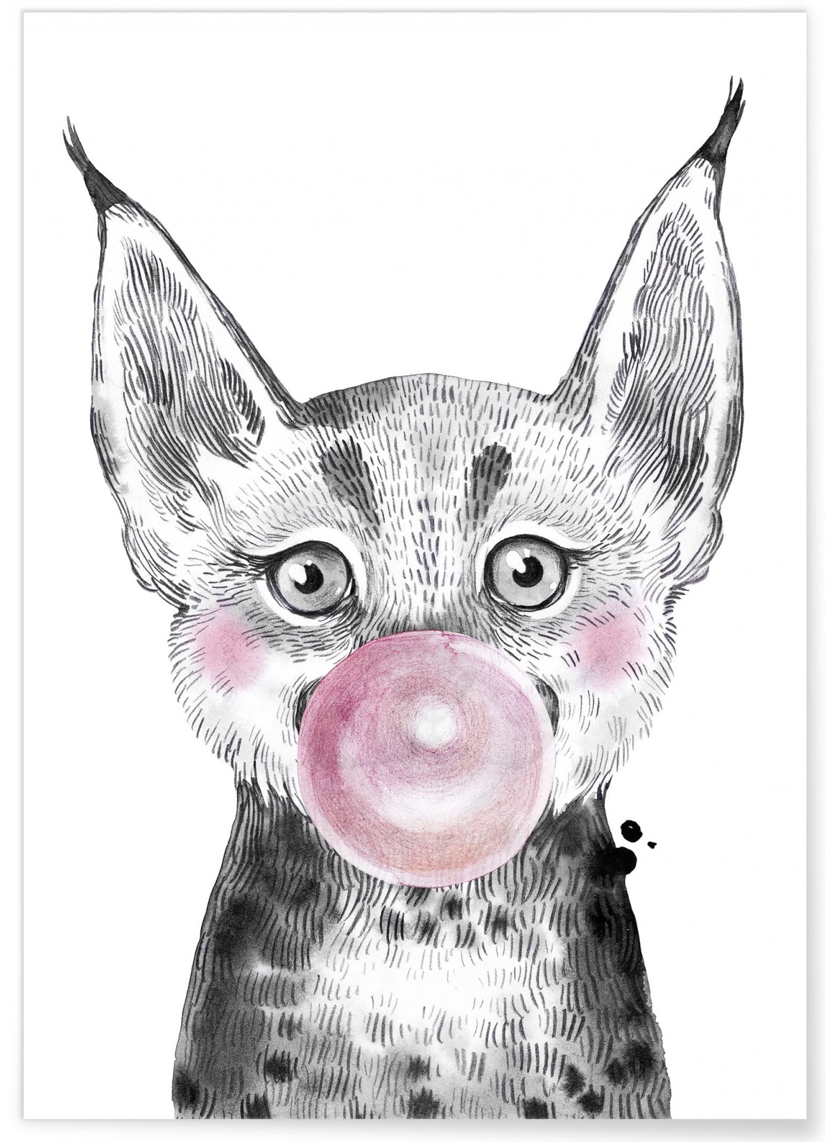 Affiche "Bulle de Lynx Rose"