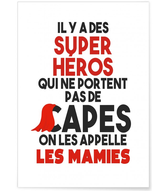 Affiche "Mamies Super Héros"