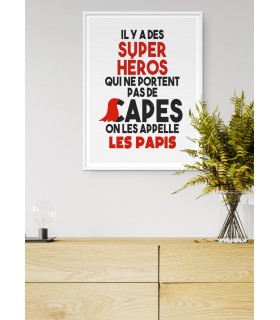 Affiche "Papis Super Héros"