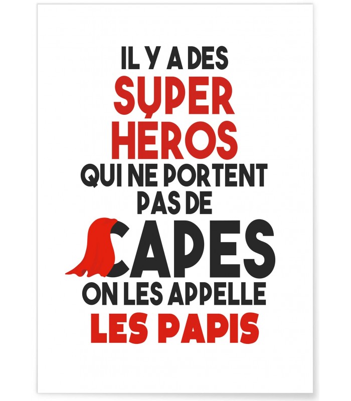 Affiche "Papis Super Héros"