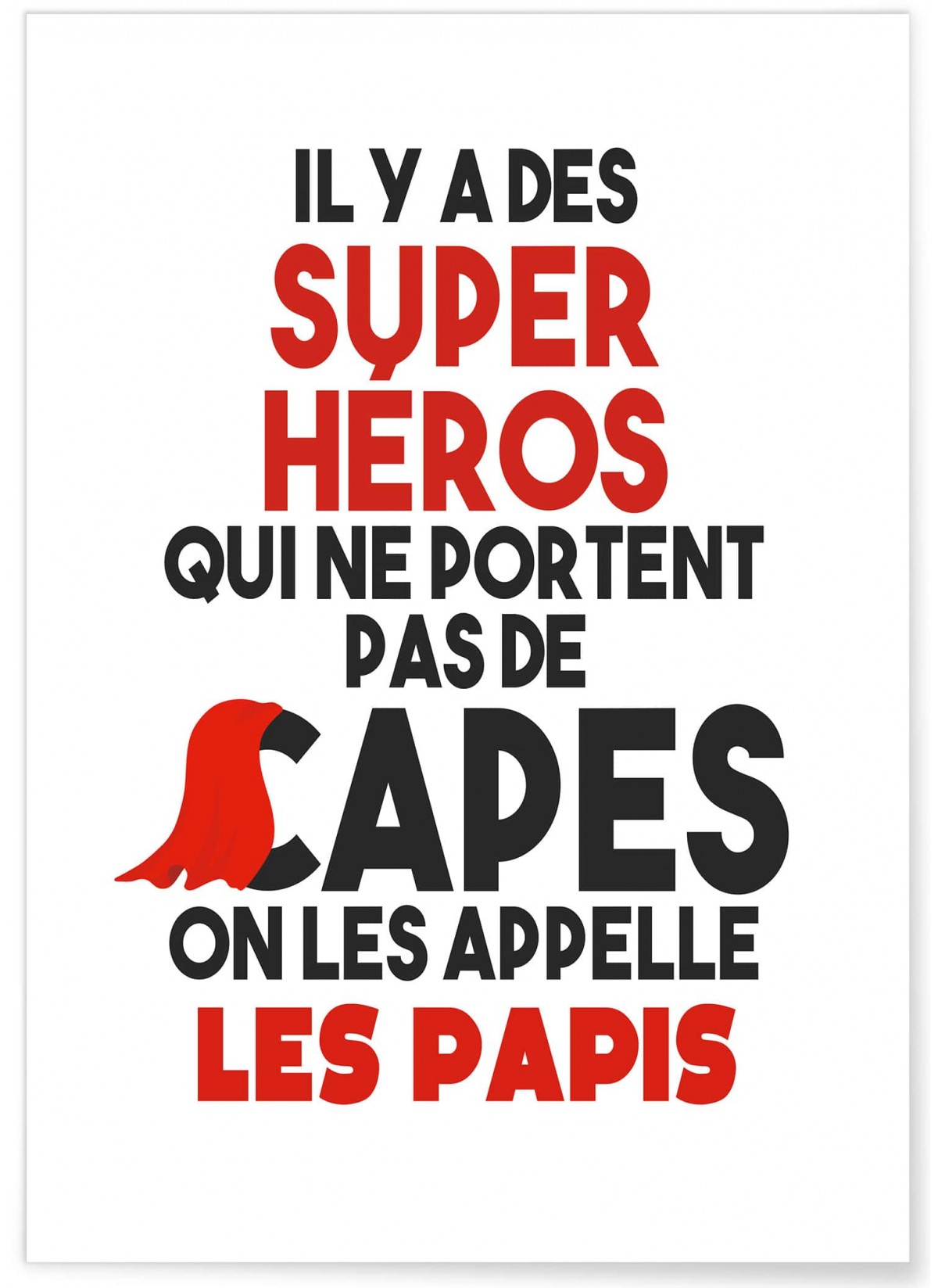 Affiche "Papis Super Héros"