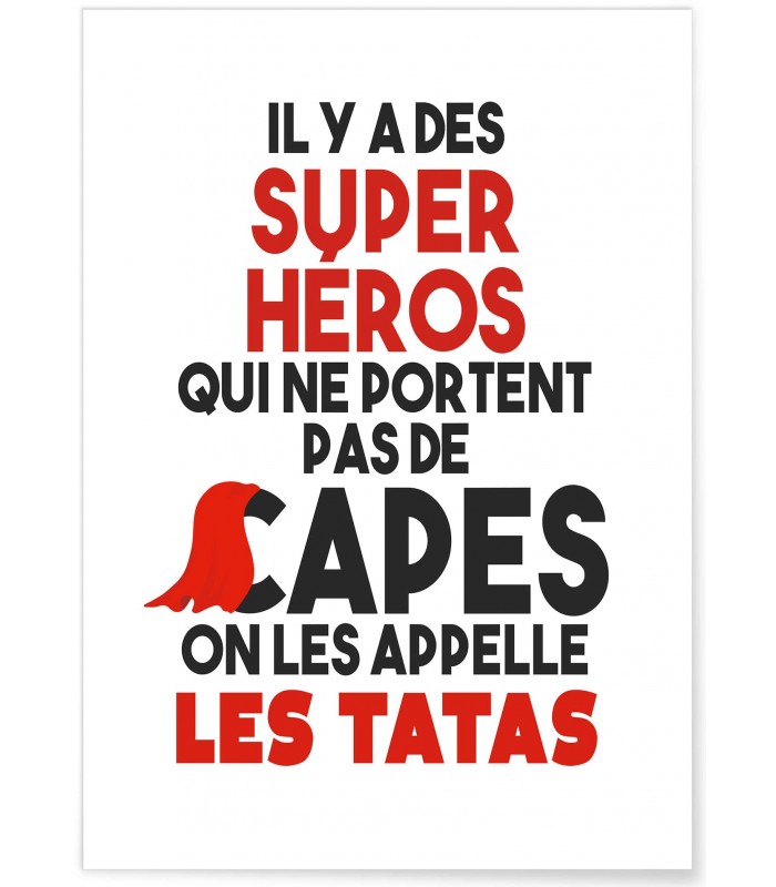 Affiche "Tatas Super Héros"