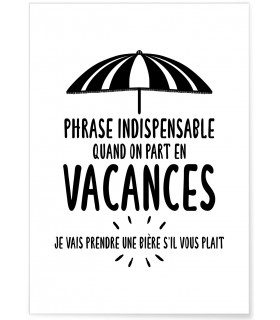 Affiche "Phrase Vacances 2"