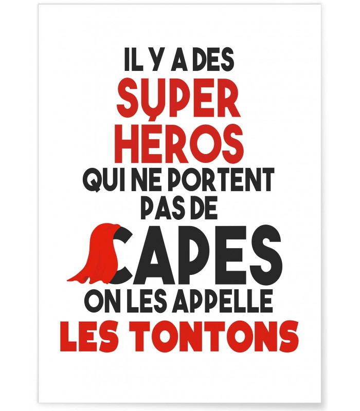 Affiche "Tontons Super Héros"