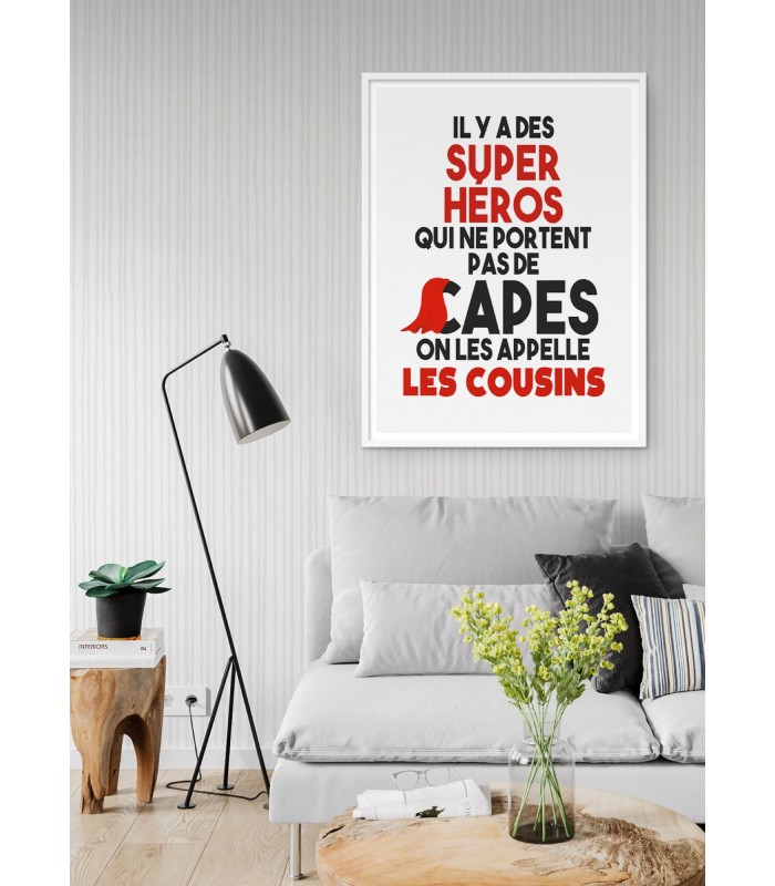 Affiche "Cousins Super Héros"