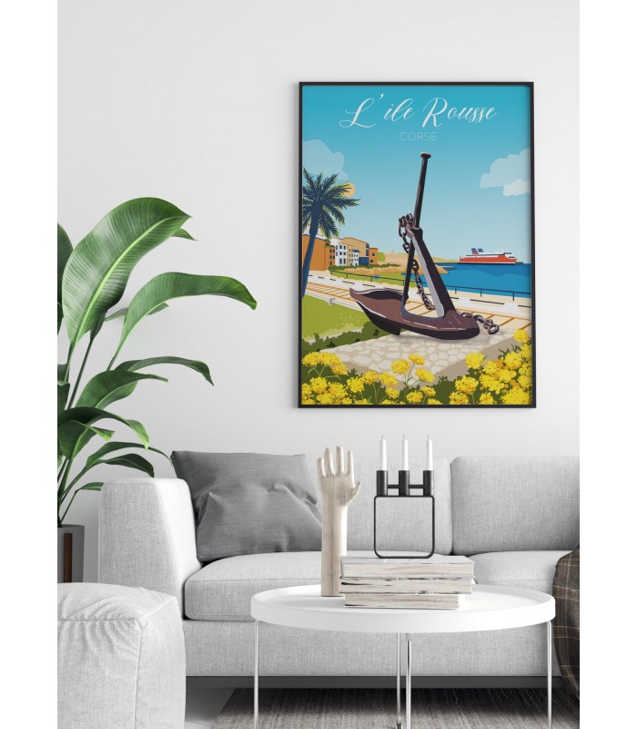 Affiche "Corse - L'île Rousse"