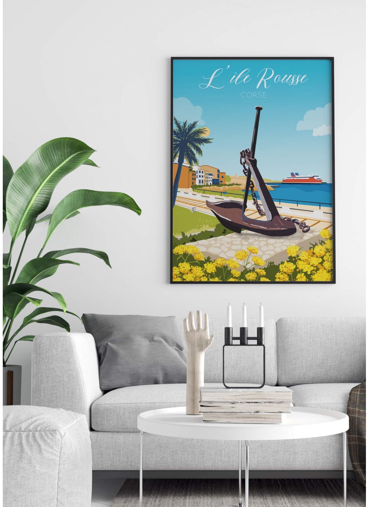 Affiche "Corse - L'île Rousse"