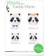 Affiche famille panda à personnaliser