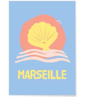 Affiche Minimaliste Marseille