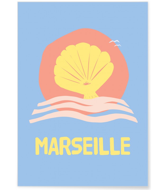 Affiche Minimaliste Marseille