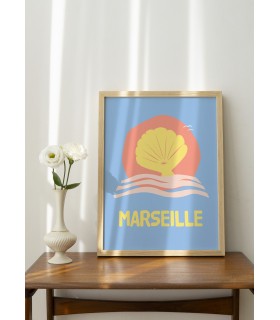 Affiche Minimaliste Marseille